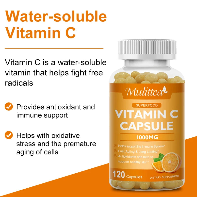 Vitamin C 1000mg - Antioxidant for Skin, Hair & Nail Health