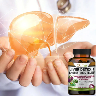 Liver Detox Capsules - Alfalfa, Dandelion & Milk Thistle for Antioxidants