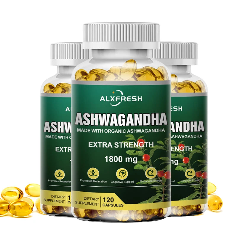 Organic Ashwagandha 1800mg – Stress, Focus & Sleep Support