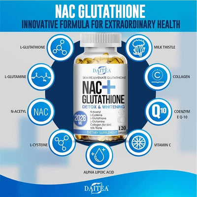 Glutathione Capsules - Antioxidant for Skin, Hair, Nails & Immune Support