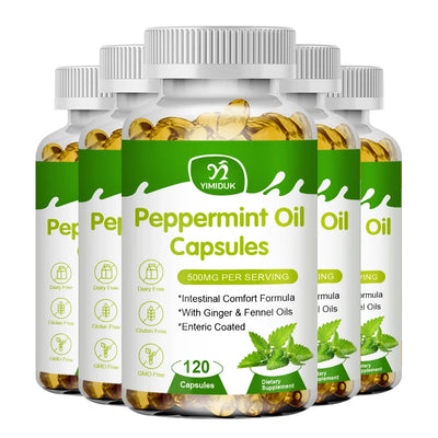 Peppermint Oil & Oregano Oil Capsules – Digestive Aid for Gastrointestinal Health