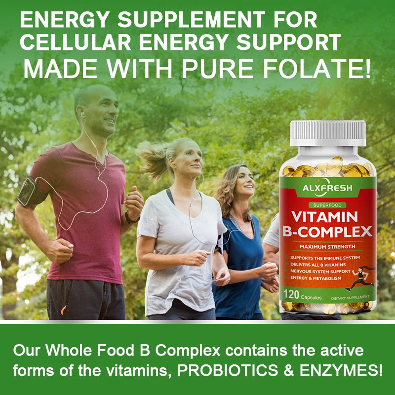 B-Complex Vitamin Supplements - Immune & Energy Support