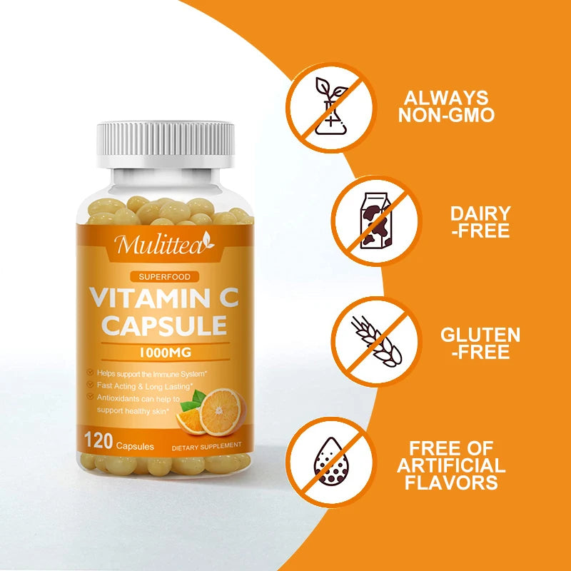 Vitamin C 1000mg - Antioxidant for Skin, Hair & Nail Health