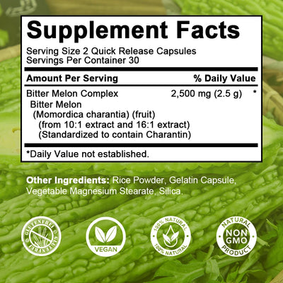 Organic Bitter Melon Extract – Supports Sugar,& Cholesterol