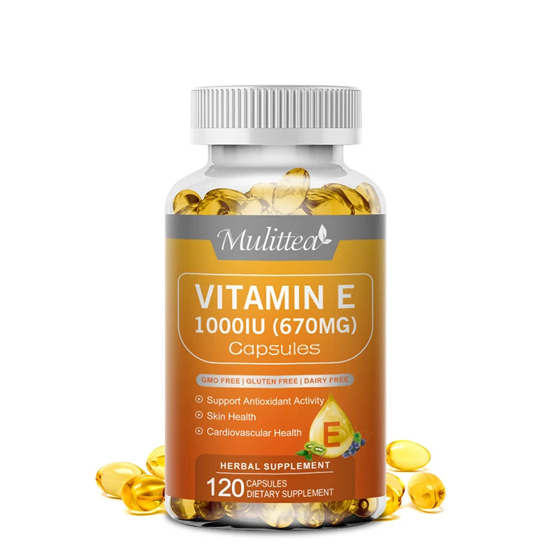 Probiotics & Vitamin E Capsules - Promote Digestion & Skin Health