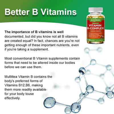 B-Complex Vitamin Supplements - Immune & Energy Support