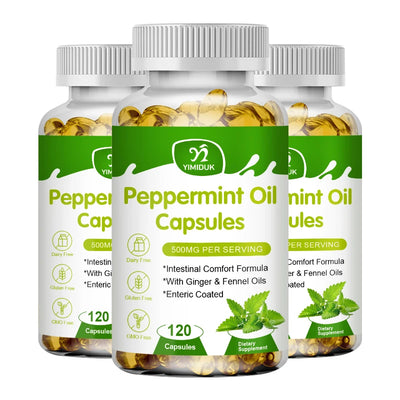 Peppermint Oil & Oregano Oil Capsules – Digestive Aid for Gastrointestinal Health