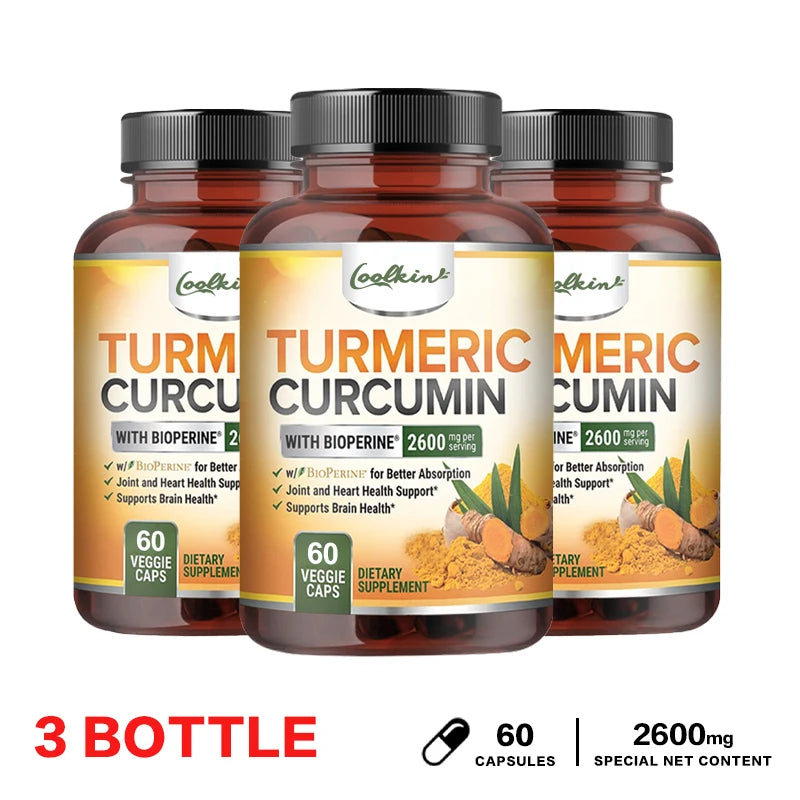 Curcumin Capsules with Black Pepper -Joint Support & Pain Relief