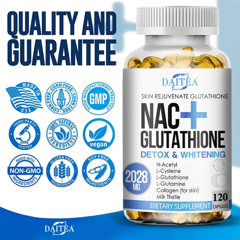 Glutathione Capsules - Antioxidant for Skin, Hair, Nails & Immune Support