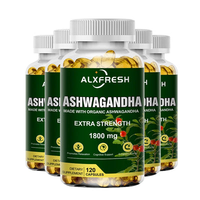 Organic Ashwagandha 1800mg – Stress, Focus & Sleep Support