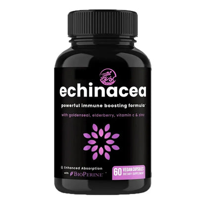 Echinacea, Elderberry, Ganoderma, Ginger, Vitamin C & Zinc Immune Support Capsules