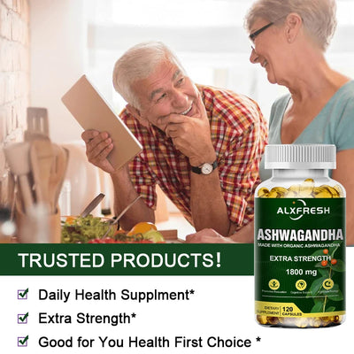 Organic Ashwagandha 1800mg – Stress, Focus & Sleep Support